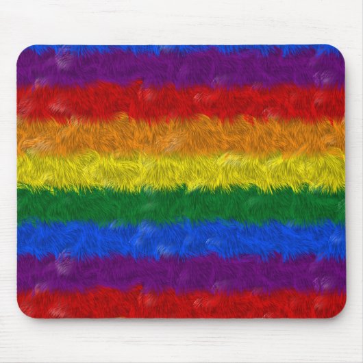 Faux Furry Rainbow-Muismat Muismat (Voorkant)