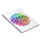 Faux Galaxy Waterverf Rainbow Dream Big Notitieboek (Rechterzijde)