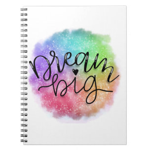 Faux Galaxy Waterverf Rainbow Dream Big Notitieboek