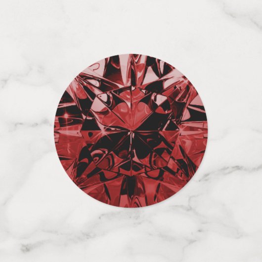 Faux Garnet Red Diamond Confetti (Kleine voorkant)
