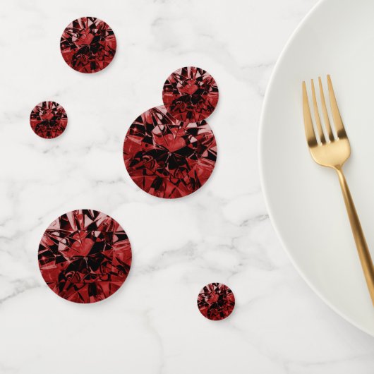 Faux Garnet Red Diamond Confetti (Groep)