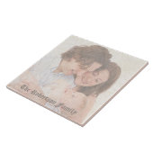 Faux gebarsten  Foto Nieuwe Baby Tegeltje (Zijkant)