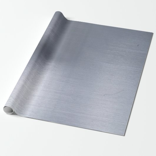 Faux, geborsteld aluminium | Favoriete kleuren Cadeaupapier (Uitgerold)