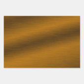 Faux, geborsteld metaal - Gold Silver Bronze Inpakpapier Vel (Voorkant 3)