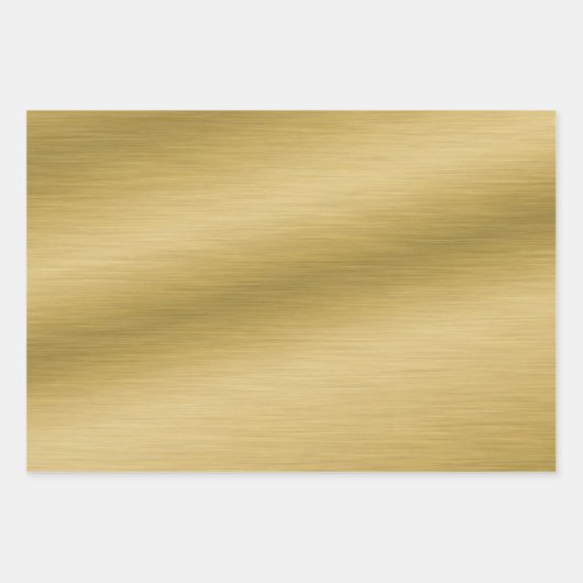 Faux, geborsteld metaal - Gold Silver Bronze Inpakpapier Vel (Voorkant)