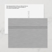 Faux, geborsteld metaal met groef briefkaart (Voorkant / Achterkant)