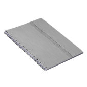 Faux, geborsteld metaal met groef notitieboek (Rechterzijde)