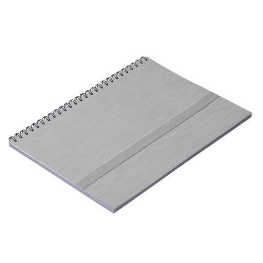 Faux, geborsteld metaal met groef notitieboek (Linkerzijde)