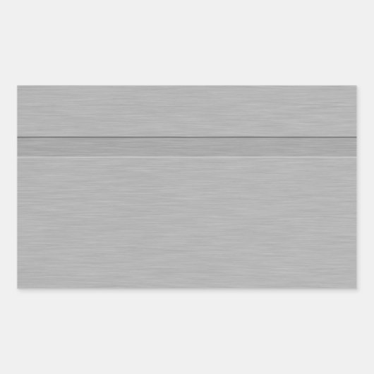 Faux, geborsteld metaal met groef rechthoekige sticker (Voorkant)