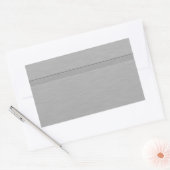 Faux, geborsteld metaal met groef rechthoekige sticker (Envelop)