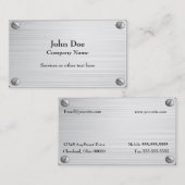 Faux, geborsteld metaal met Visitekaartje van schr (Voorkant / Achterkant)