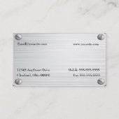 Faux, geborsteld metaal met Visitekaartje van schr (Achterkant)