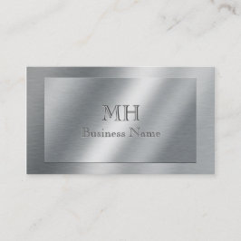 Faux, geborsteld metaal - Monogrammen Visitekaartje