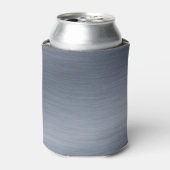Faux, geborsteld staal, elegante achtergrond blikjeskoeler (Blikje Voorkant)