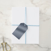 Faux, geborsteld staal, elegante achtergrond cadeaulabel (Met Touw)