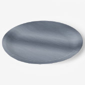 Faux, geborsteld staal, elegante achtergrond papieren bordje (Gekanteld)