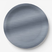 Faux, geborsteld staal, elegante achtergrond papieren bordje (Voorkant)