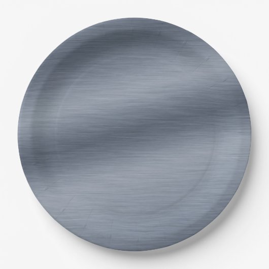 Faux, geborsteld staal, elegante achtergrond papieren bordje (Voorkant)
