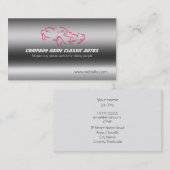 Faux, geborsteld staal - Rood, klassieke sjabloon Visitekaartje (Voorkant / Achterkant)