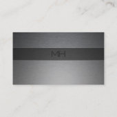 Faux, geborsteld staal, twee schelpen visitekaartje (Achterkant)