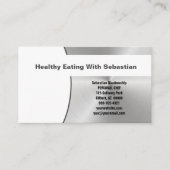 Faux, geborsteld staal, voorzijde, aangepaste foto visitekaartje (Voorkant)