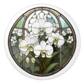 faux gebrandschilderd glas leeuw Keramische bloeme Keramische Knop (Voorkant)