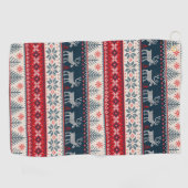 Faux gebreid patroon noordse thema golfhanddoek (Horizontaal)