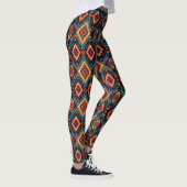 Faux gebreide Aztec tegelpatroon Leggings (Rechts)