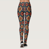 Faux gebreide Aztec tegelpatroon Leggings (Achterkant)