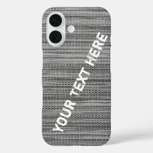Faux gebreide grijze iPhone Case met aangepaste te