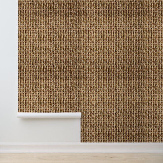 Faux gebreide katoenen zakken behang (Applicatie)