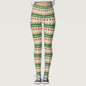 Faux gebreide lelijke kerst Leggings (Voorkant)