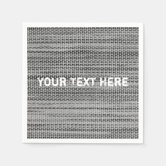 Faux gebreide servetten met aangepaste tekst (Voorkant)