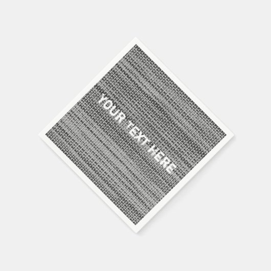 Faux gebreide servetten met aangepaste tekst (Hoek)