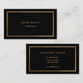 Faux Gedrukt Gouden Folie, Basic Zwart, Tweezijdig Visitekaartje (Voorkant / Achterkant)