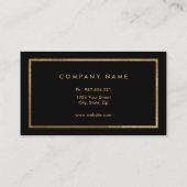 Faux Gedrukt Gouden Folie, Basic Zwart, Tweezijdig Visitekaartje (Achterkant)