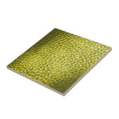 Faux geel groen leer- Design Solid Tegeltje (Zijkant)