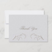 Faux gegraveerd Lily Valley paar formele bruiloft Bedankkaart (Voorkant)