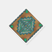 Faux-gekleurd glas Zuidwest-papier servet (Hoek)