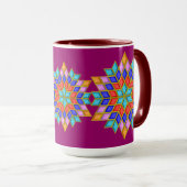 Faux Gemstone Star Quilt Mok (Voorkant rechts)