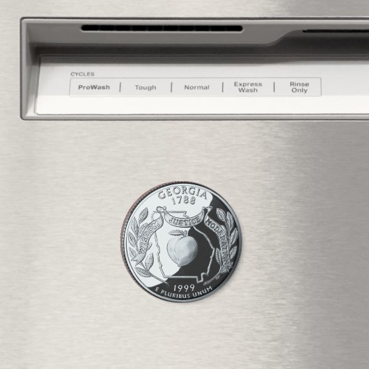 Faux Georgia State Quarter Magneet (Insitu (Vaatwasser))