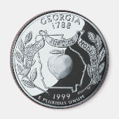 Faux Georgia State Quarter Magneet (Voorkant)