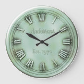 Faux-geoxideerde Copper Roman Numerieke Grote Klok (Voorkant)