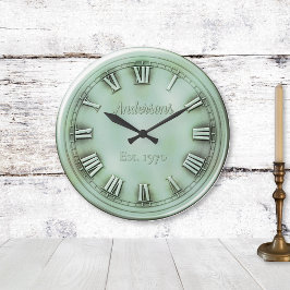 Faux-geoxideerde Copper Roman Numerieke Grote Klok