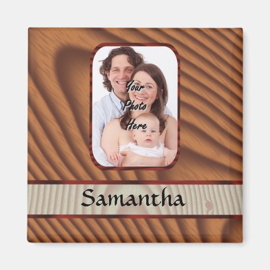 Faux, gepersonaliseerde foto magneet (Voorkant)