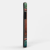 Faux Gereed Leather Turquoise Brown Custom Initiaa Case-Mate iPhone Case (Achterkant/rechts)