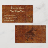 Faux Gereed Leather Westerne stijl 3 Visitekaartje (Voorkant / Achterkant)