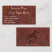 Faux Gereed Leather Westerne stijl 5 Visitekaartje (Voorkant / Achterkant)