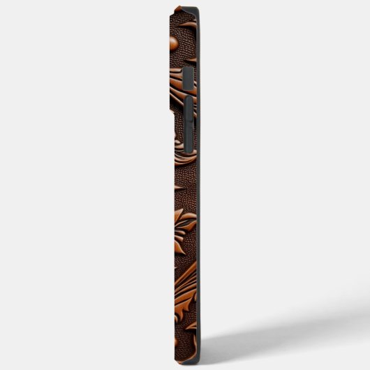 Faux Gereedgemaakt lederen ontwerp Case-Mate iPhone Case (Achterkant / Links)