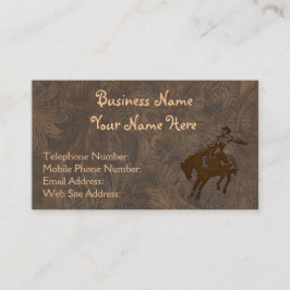 Faux Gereedgemaakte lederen Westerne stijl Visitek Visitekaartje